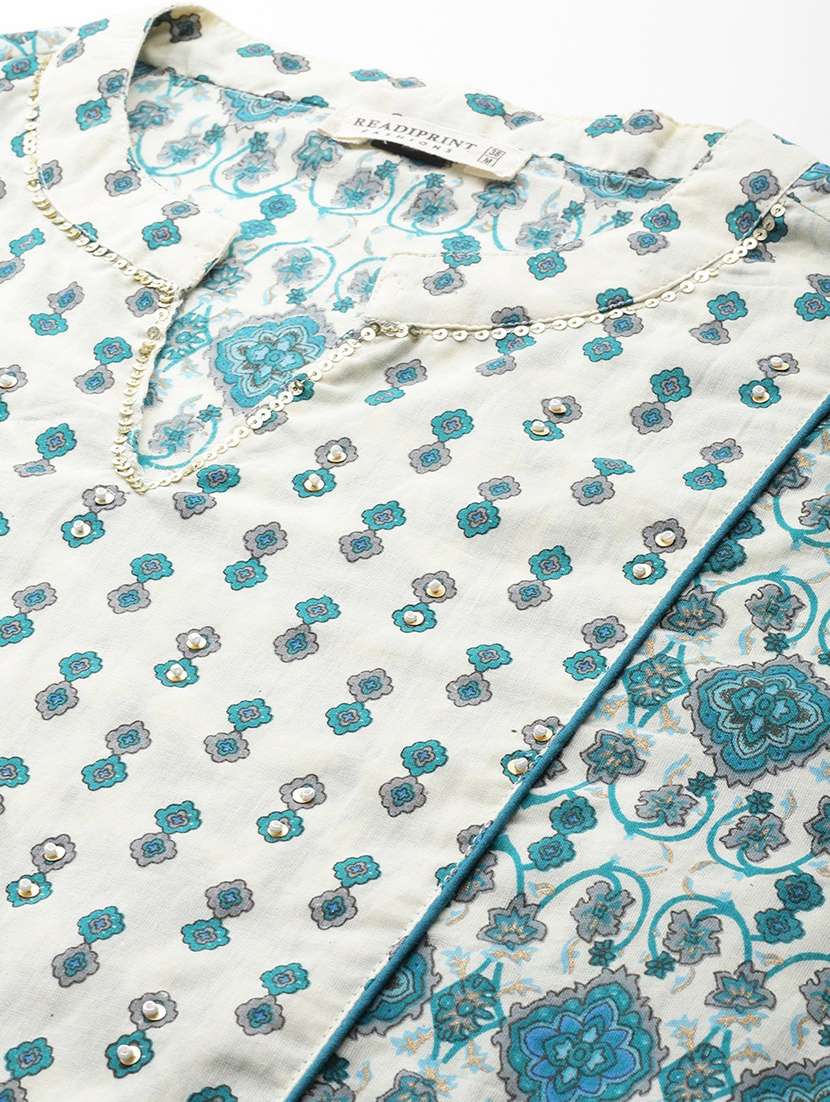 women three quarter sleeve kurta pant with dupatta set - 21136012 -  Standard Image - 4