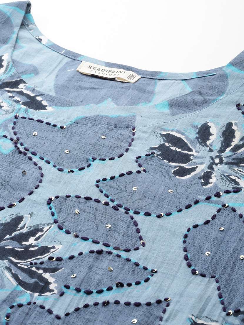 women three quarter sleeve kurta pant with dupatta set - 21136014 -  Standard Image - 4