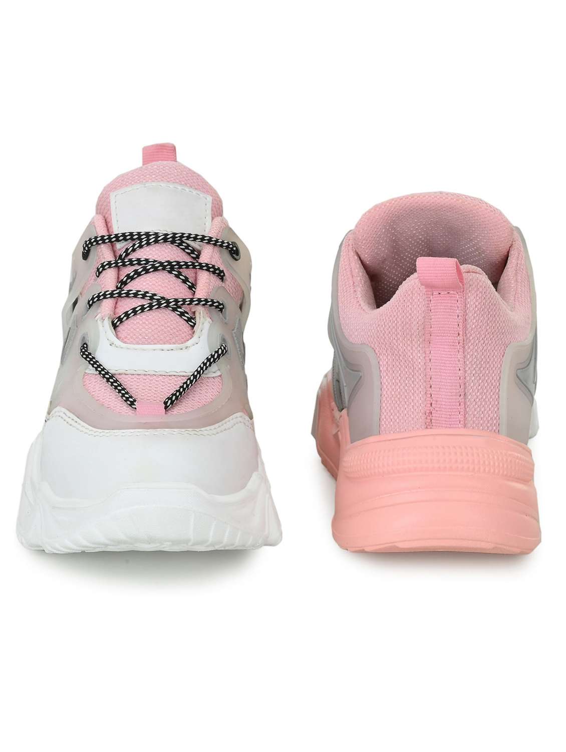 pink lace-up detailed sports shoes - 21136043 -  Standard Image - 4