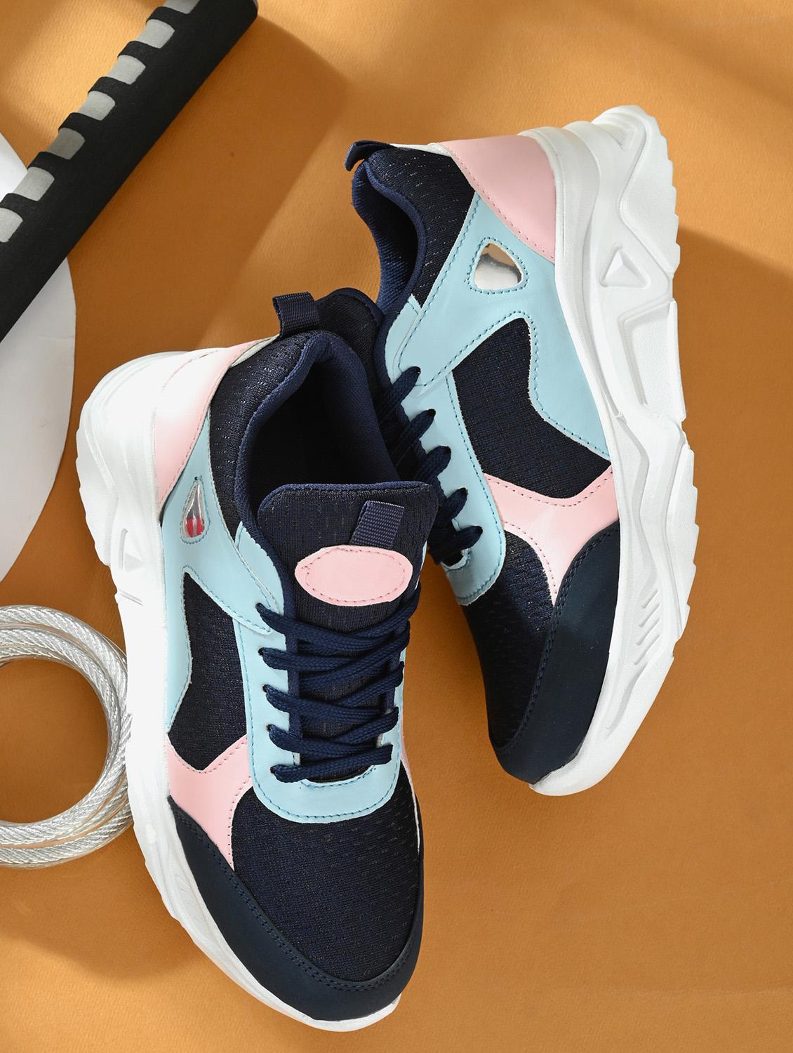 blue lace-up detailed sports shoes - 21136047 - Zoom Image - 0