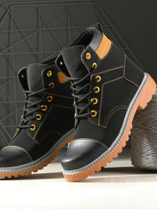 solid black high ankle boots - 21136053 - Standard Image - 0