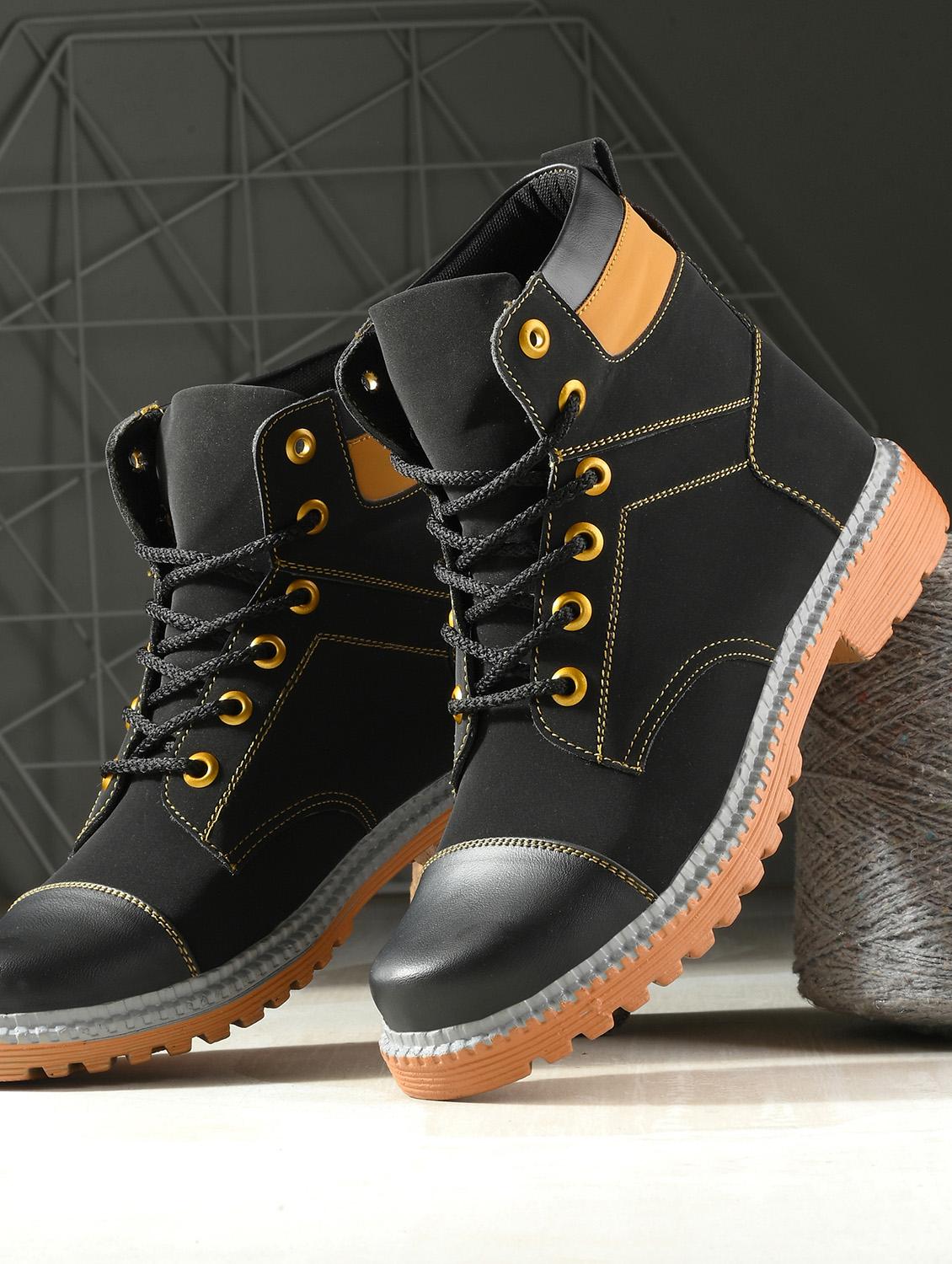 solid black high ankle boots - 21136053 - Zoom Image - 0