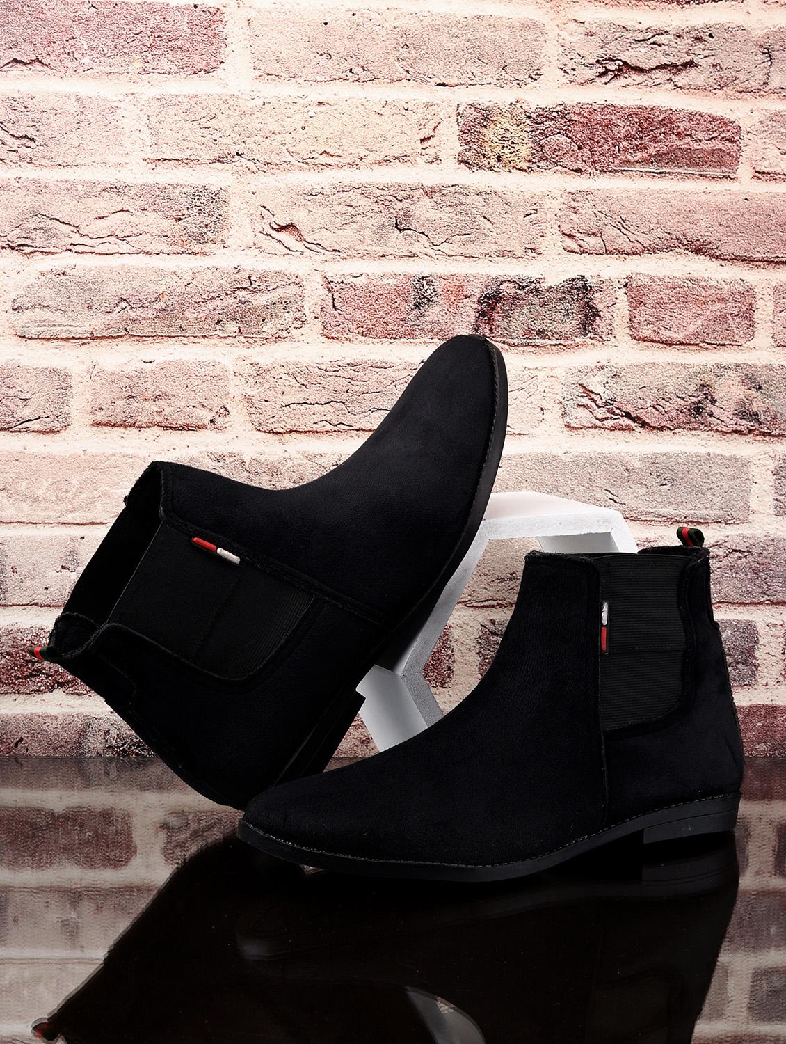 black solid high ankle boot - 21136054 -  Zoom Image - 0