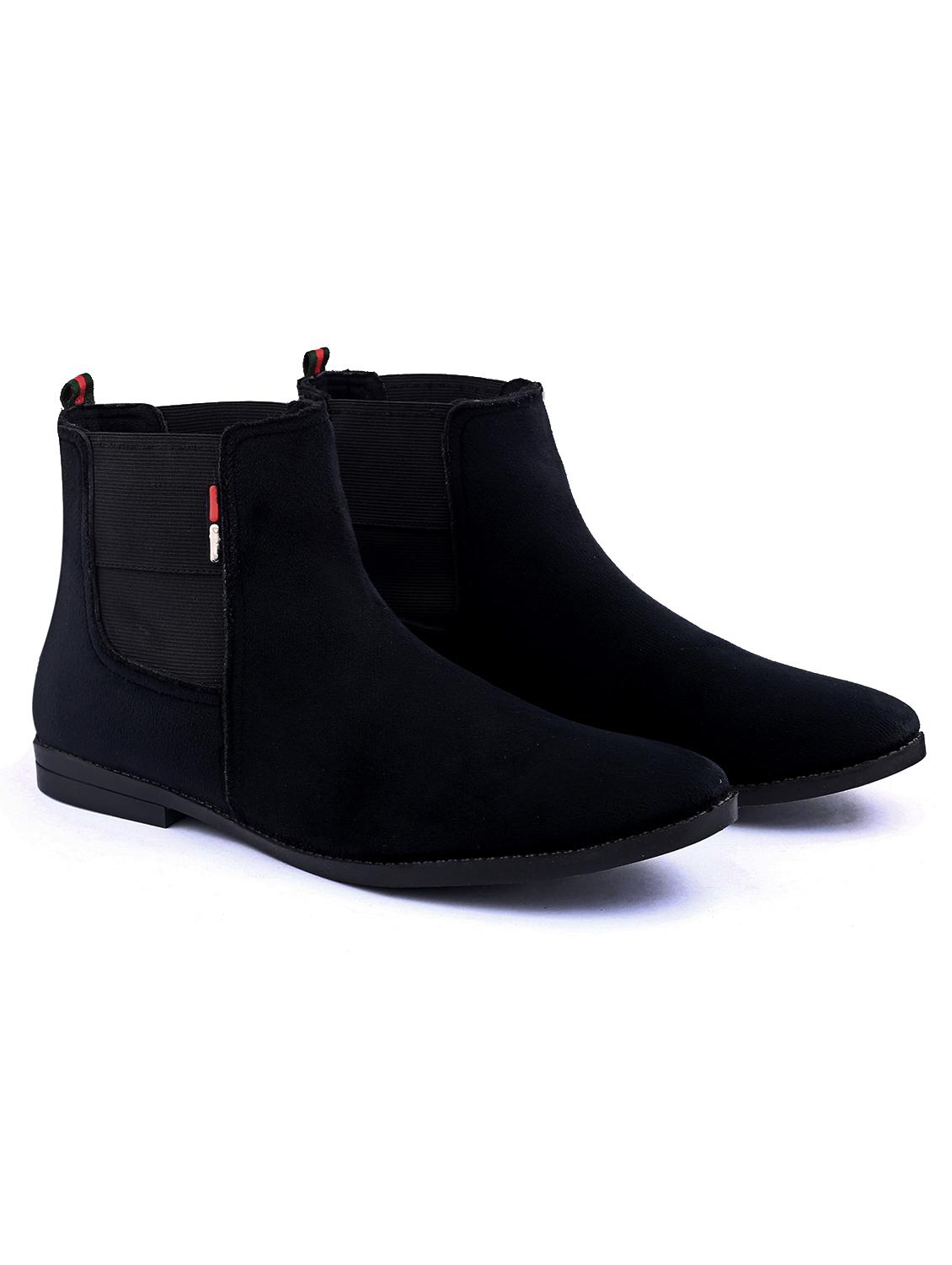 black solid high ankle boot - 21136054 -  Standard Image - 1