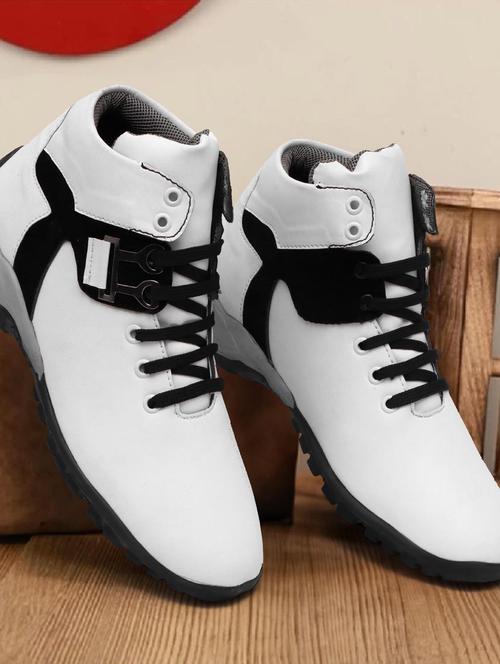 men white lace up boots - 21136465 - Standard Image - 0