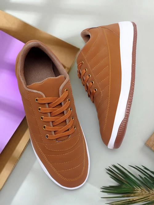 solid tan brown sneakers - 21136483 -  Standard Image - 0