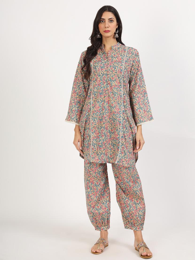 women printed kurta salwar set - 21136608 - Standard Image - 1