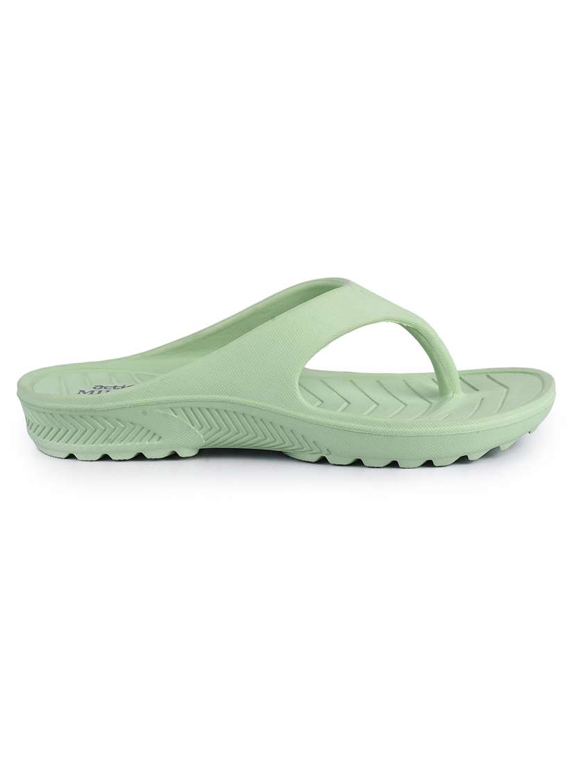 solid green flip flop slippers - 21136642 -  Standard Image - 1