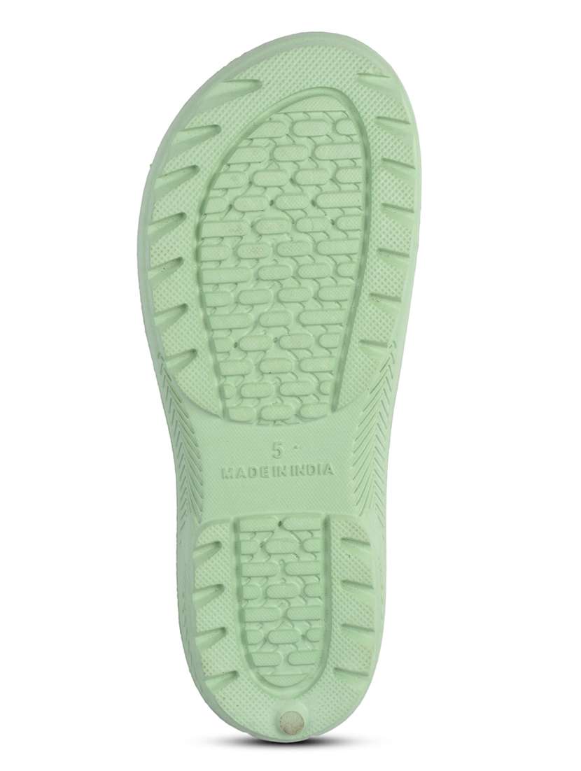 solid green flip flop slippers - 21136642 -  Standard Image - 4