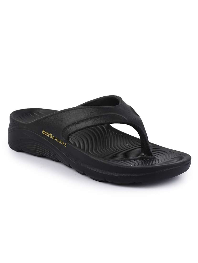 black flip flop slippers