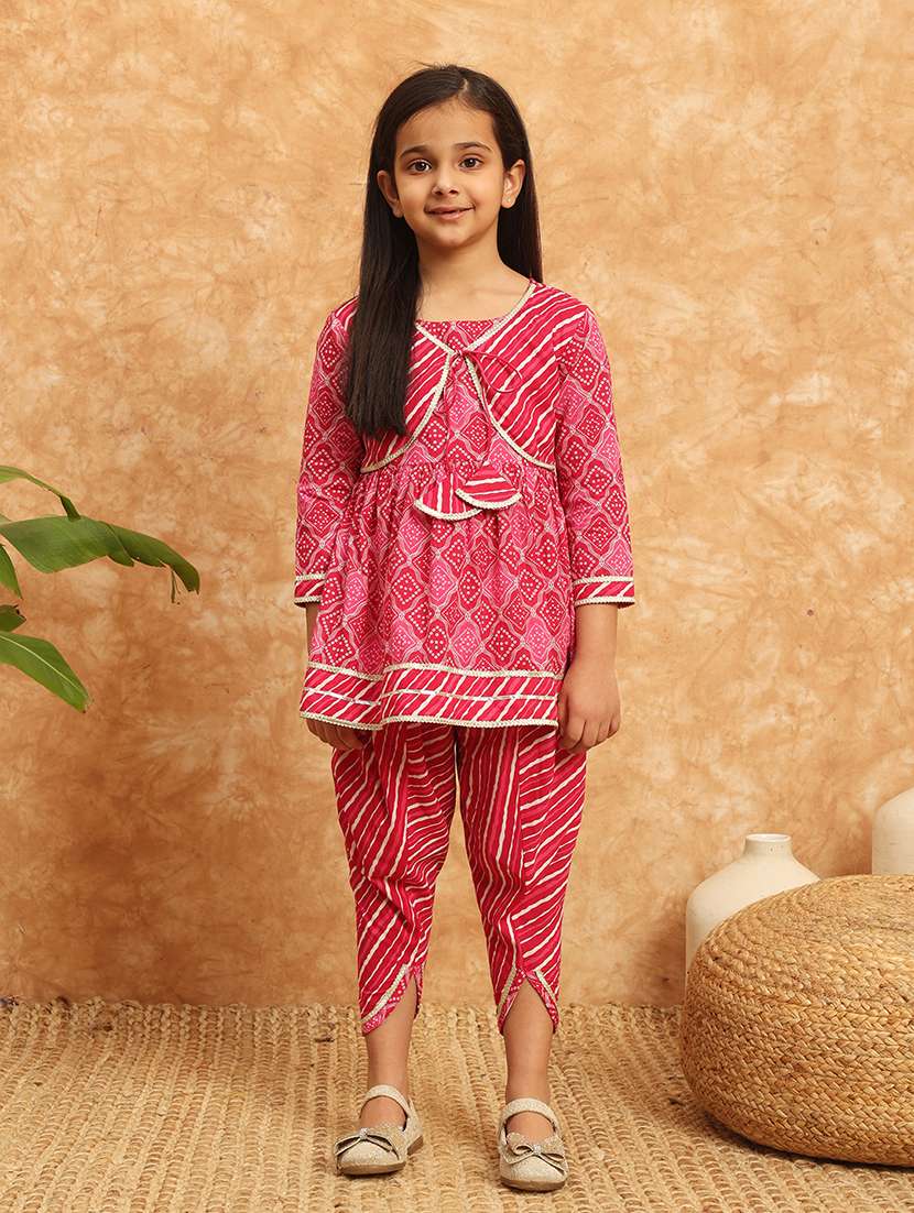 girls printed suit set
