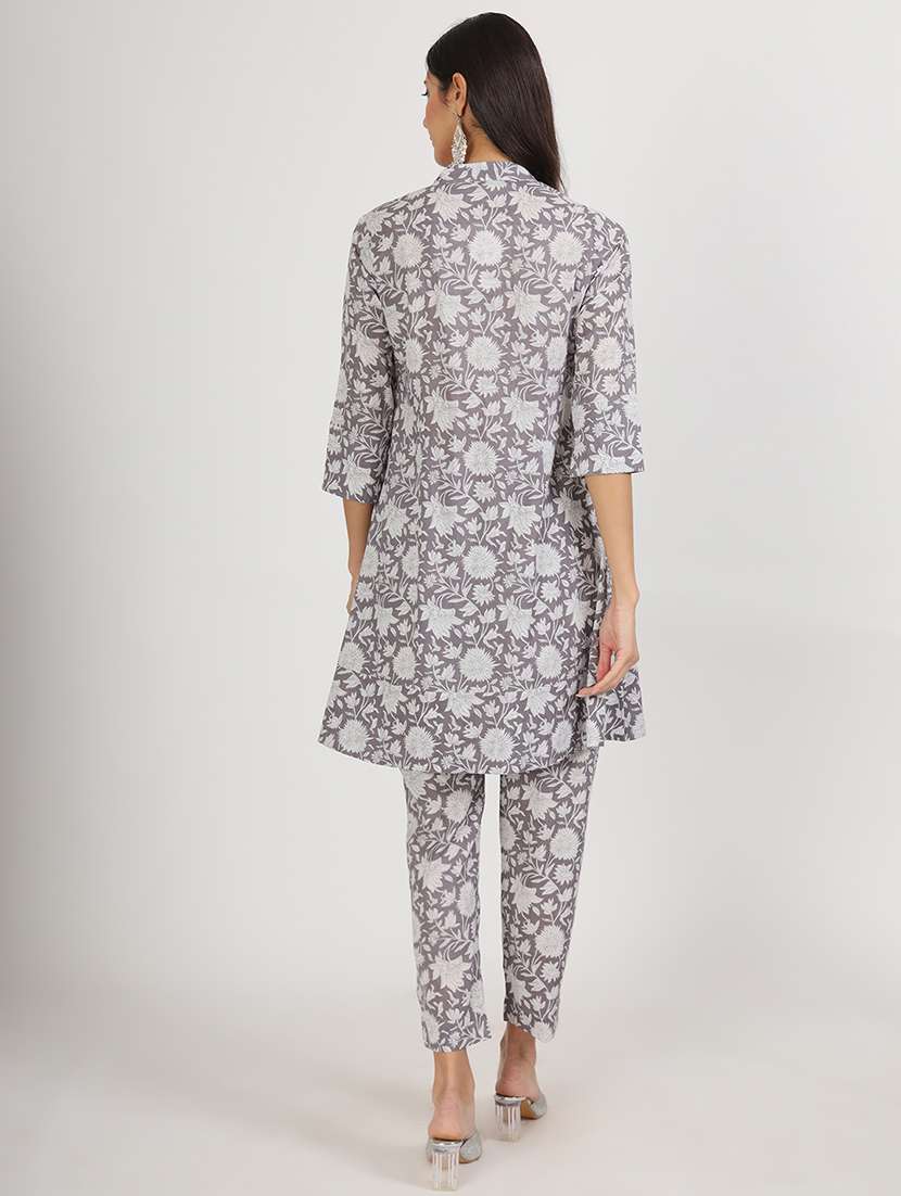 women three quarter sleeve ethnic co-ord set - 21138299 -  Standard Image - 4