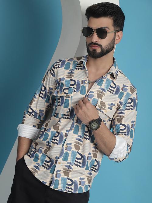 men printed casual shirt - 21139344 -  Standard Image - 0