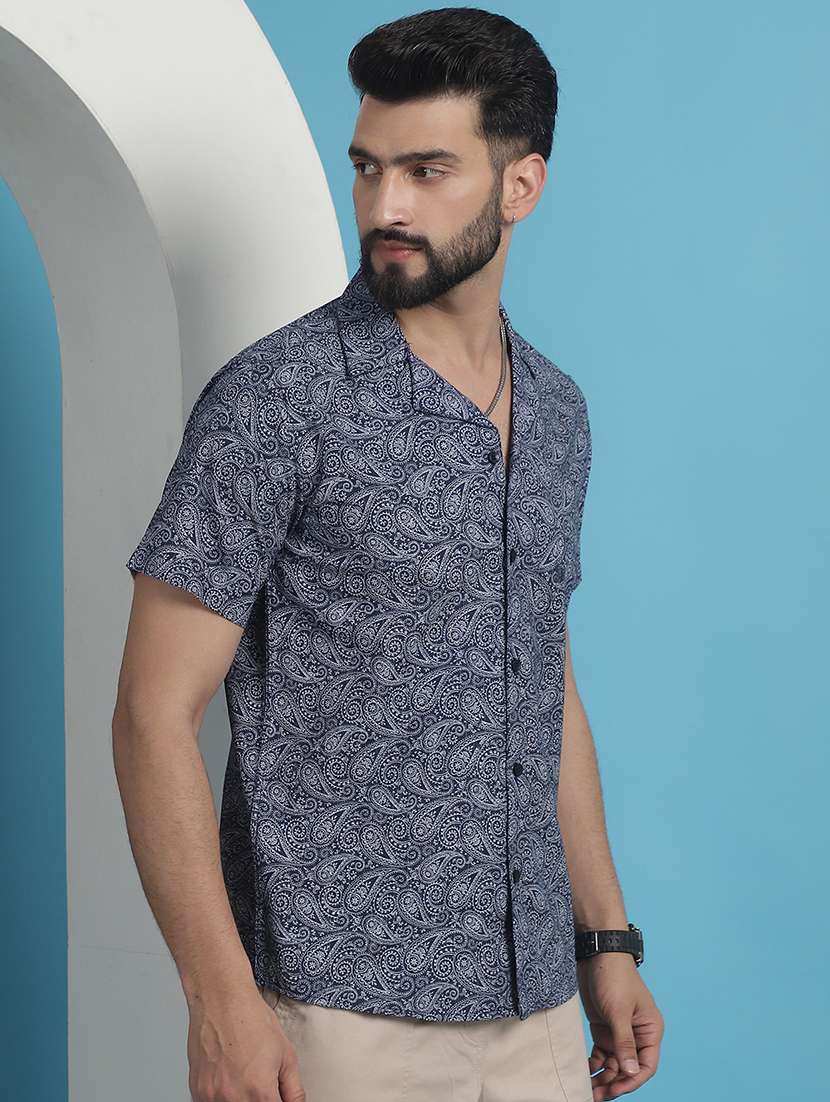 men short sleeved printed casual shirt - 21139366 -  Standard Image - 1