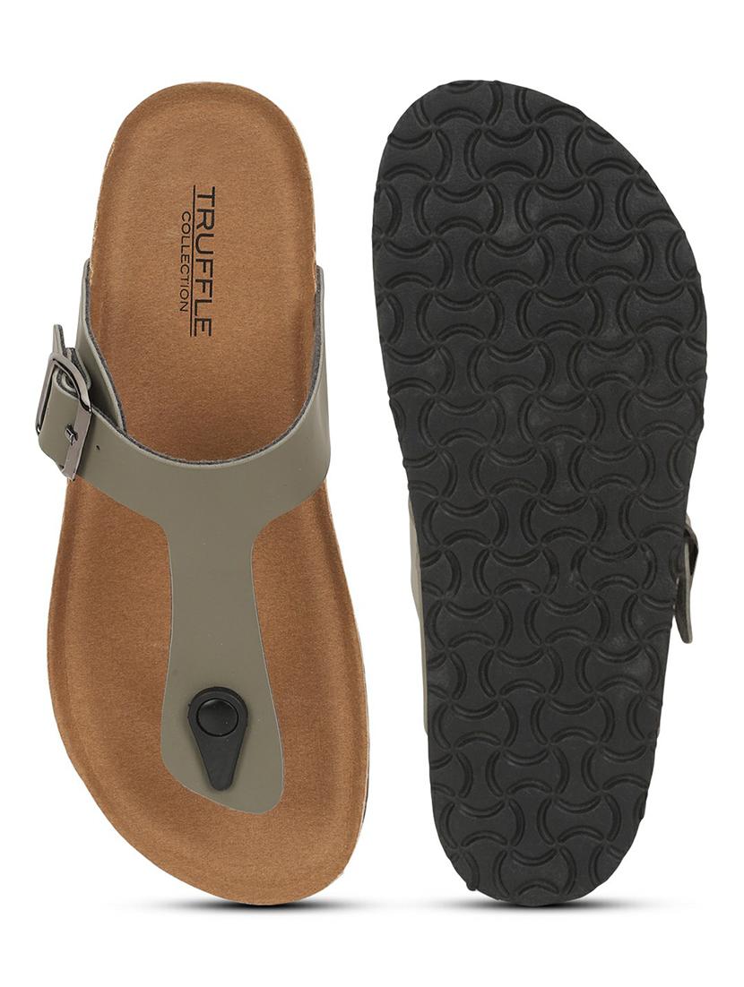 olive green slides flip flops - 21140074 - Standard Image - 4