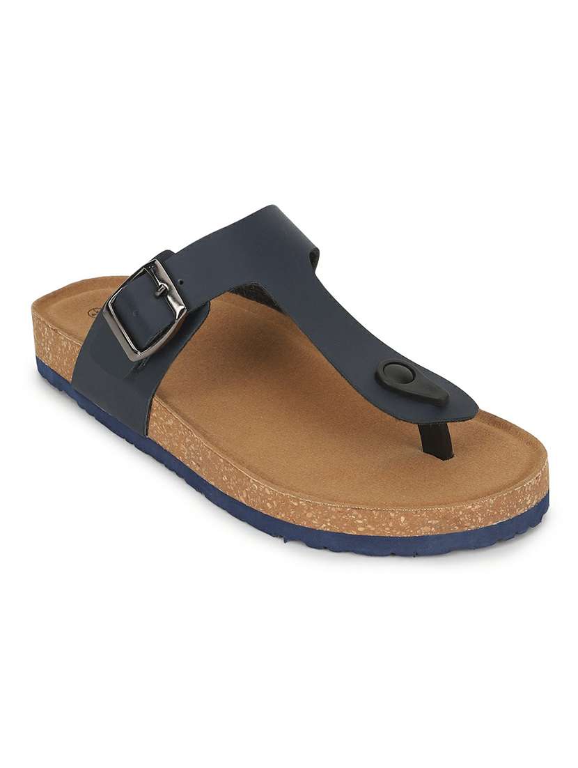 navy blue slides flip flops - 21140075 -  Standard Image - 1
