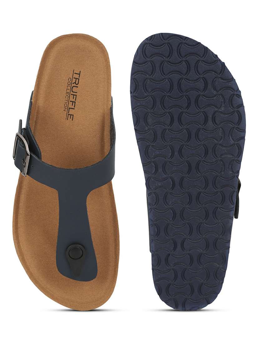 navy blue slides flip flops - 21140075 -  Standard Image - 4