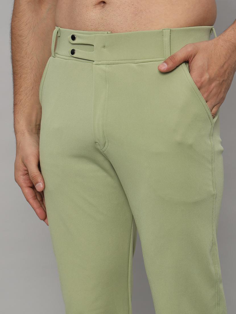 men solid flat front casual trouser - 21140154 - Standard Image - 6