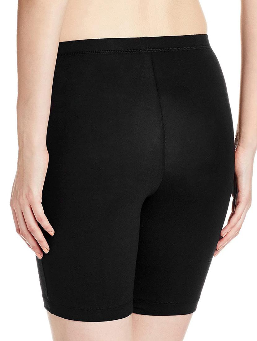 women black solids cycling shorts - 21140214 - Standard Image - 1