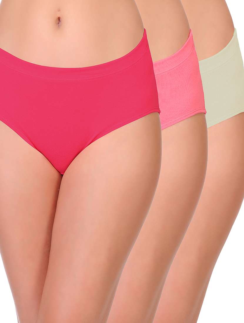 pack of 3 solid hipster panties