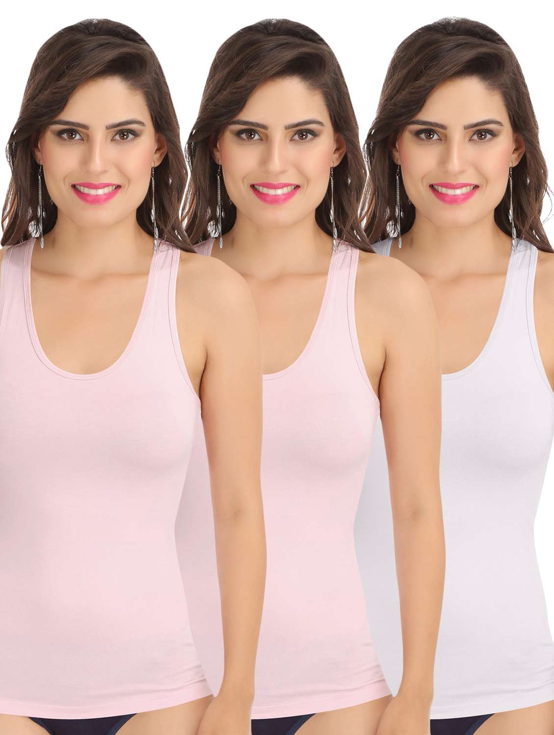 pack of 3 solid camisoles