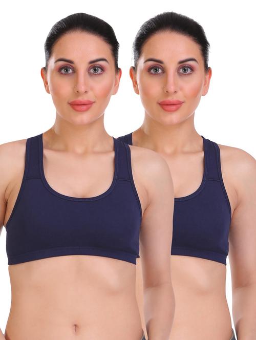 women solid set of 2 sports bra - 21140965 - Standard Image - 0