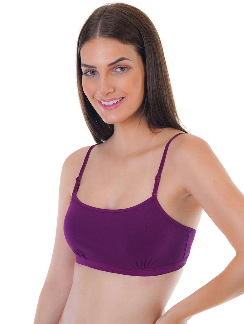 solid cotton blend sports bra - 21141021 -  Standard Image - 1