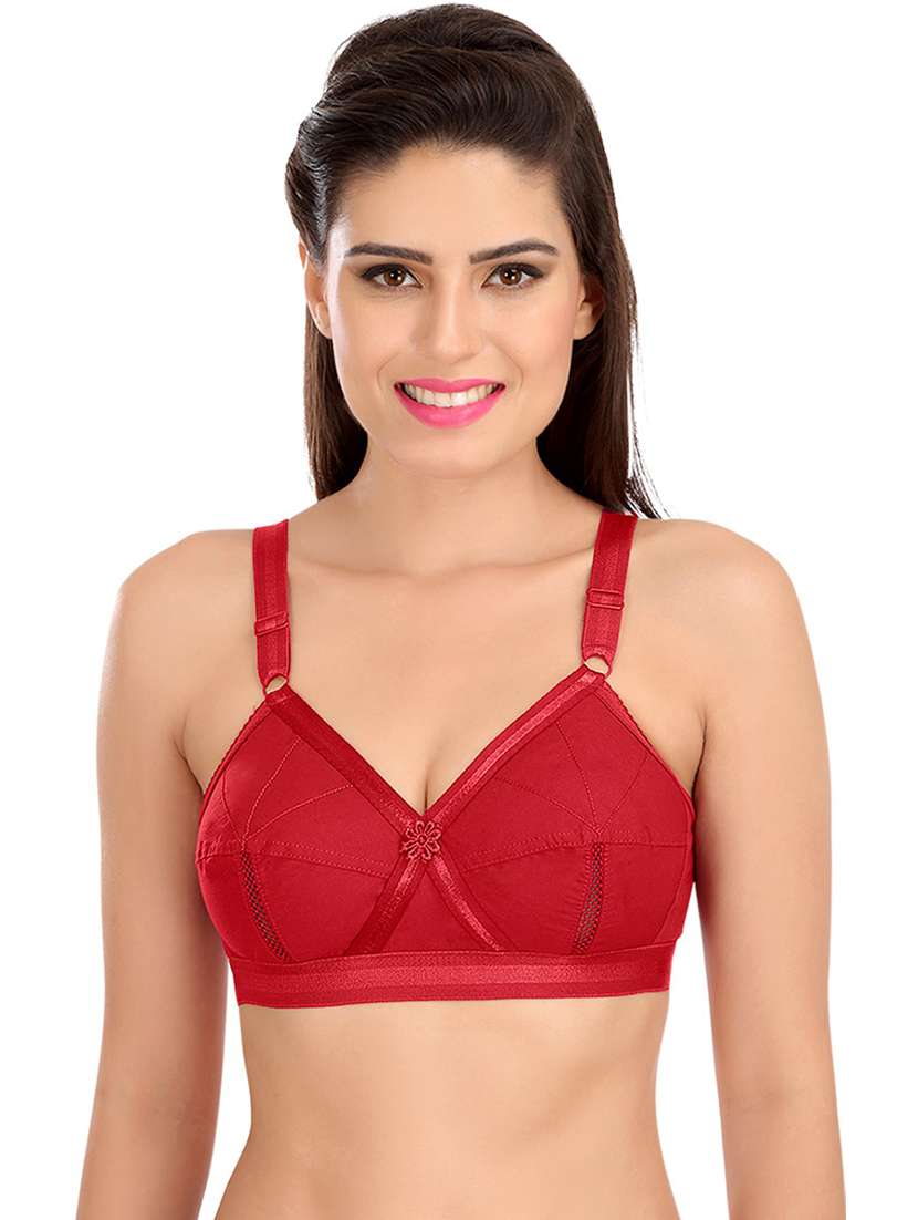 women multicolored solid set of 2 regular bra - 21141113 -  Standard Image - 1