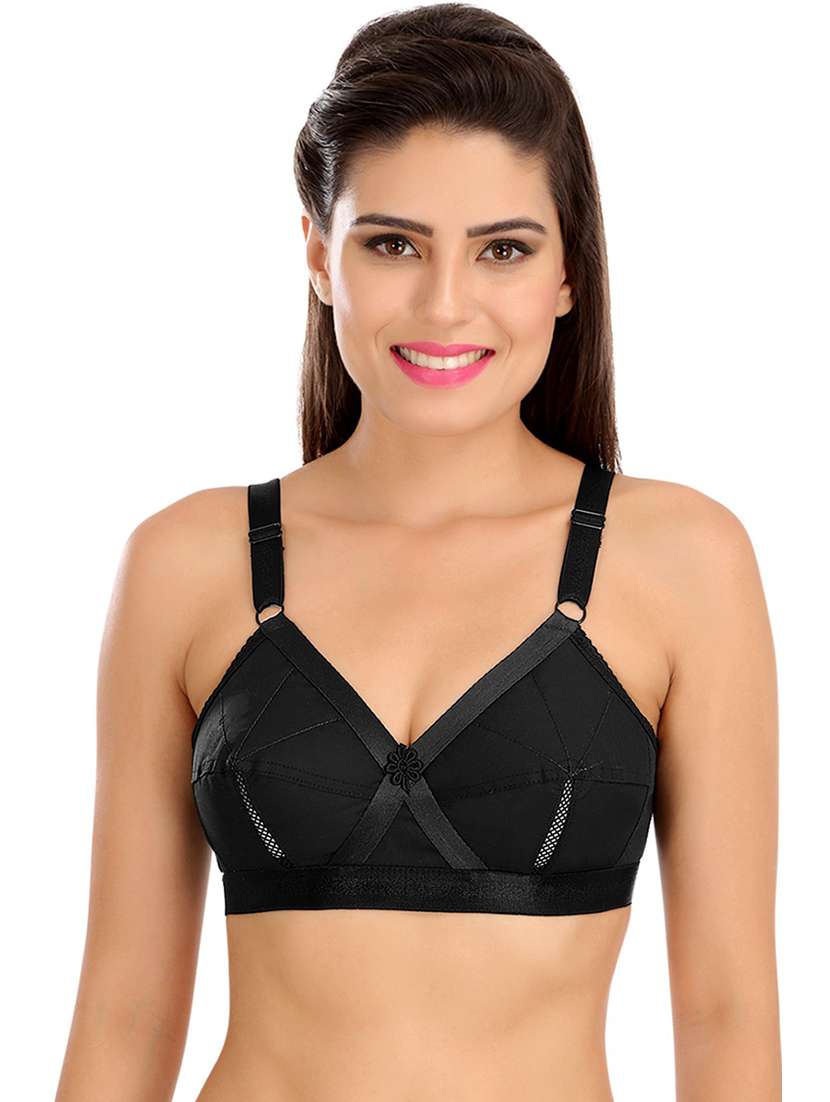women multicolored solid set of 2 regular bra - 21141122 -  Standard Image - 1