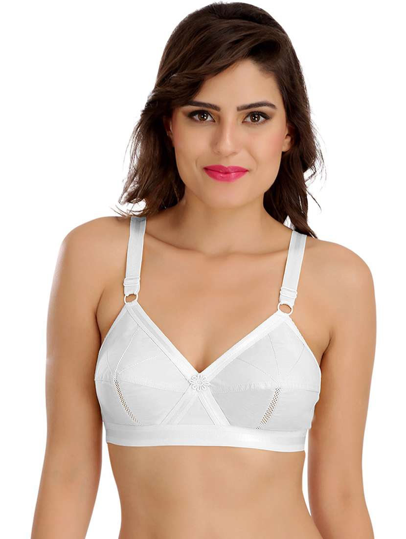 women multicolored solid set of 3 regular bra - 21141153 -  Standard Image - 1