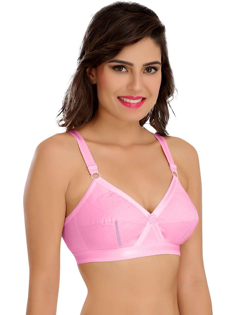 women multicolored solid set of 3 regular bra - 21141153 -  Standard Image - 6