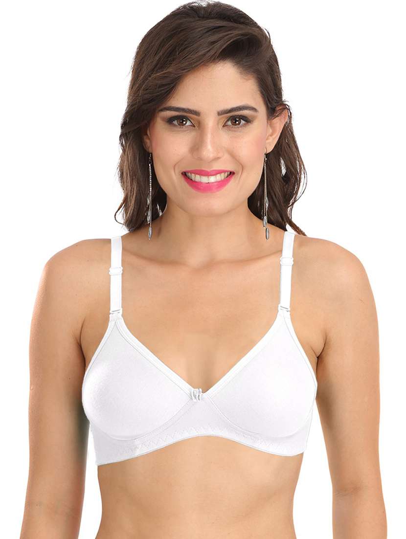 white cotton blend tshirt bra - 21141313 -  Standard Image - 4