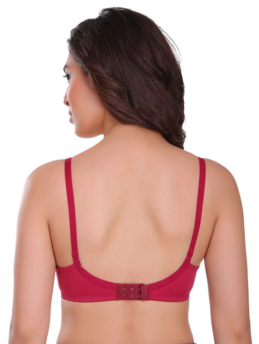 women pack of 2 solid t-shirt bra - 21141382 -  Standard Image - 4