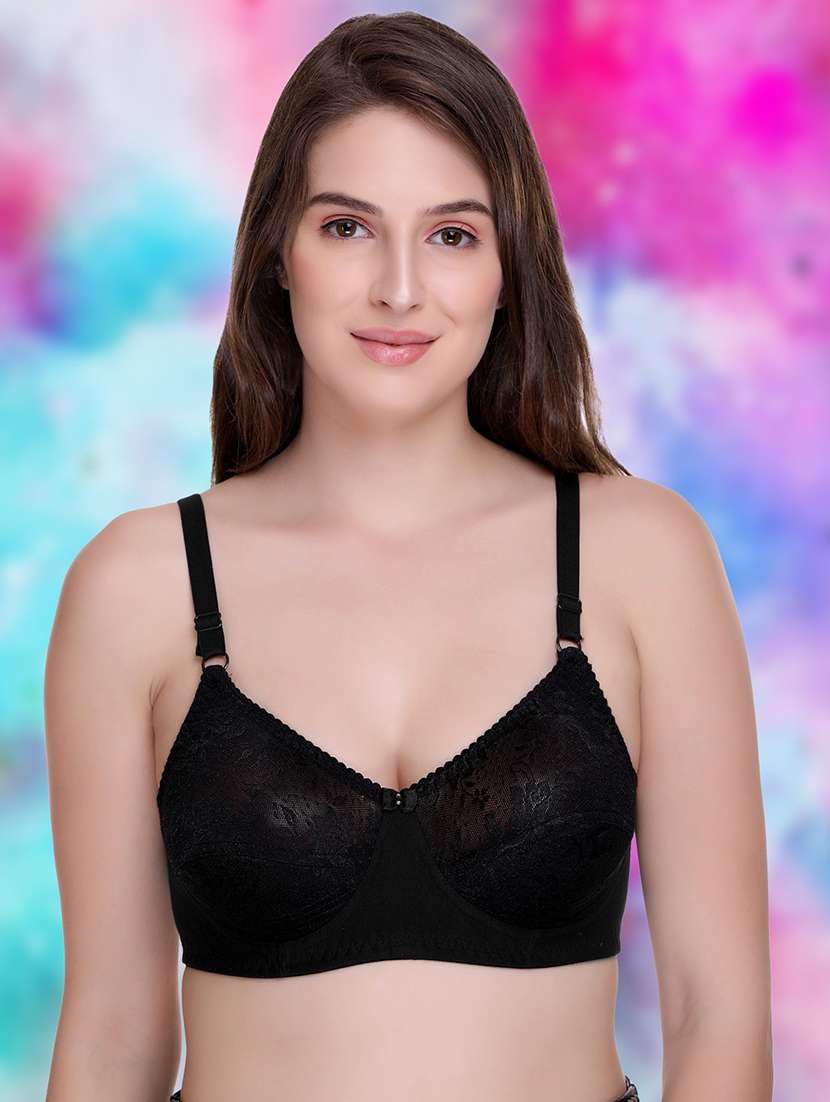 women pack of 2 self-designed regular bra - 21141499 -  Standard Image - 1