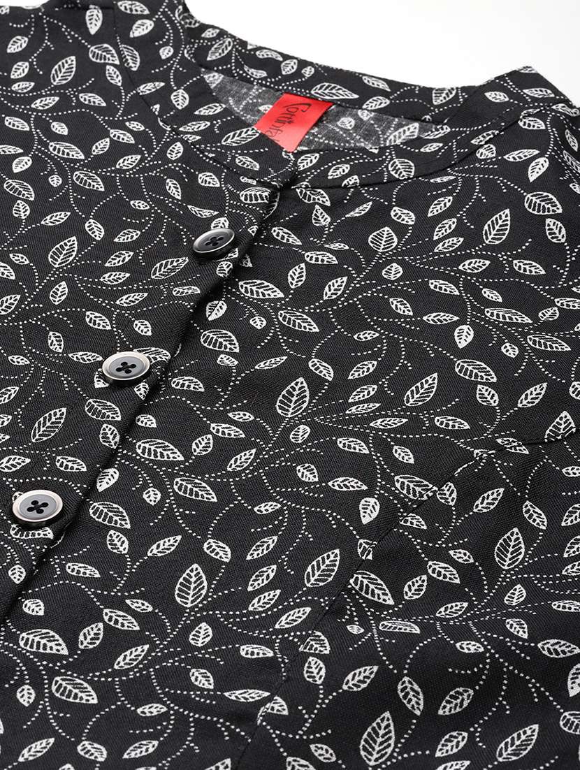 black printed shirt style top - 21142503 -  Standard Image - 4