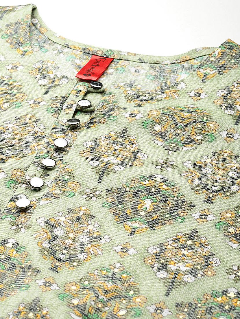 green floral printed top - 21142505 - Standard Image - 4