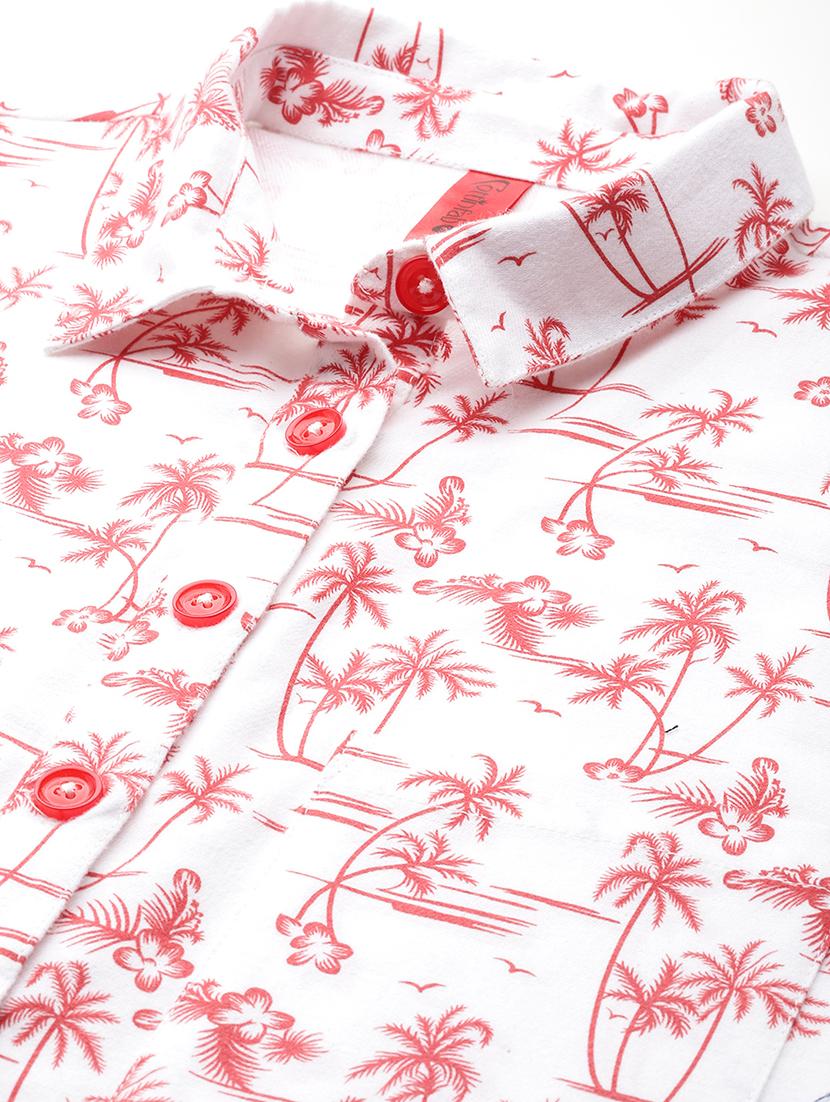 white floral printed shirt style top - 21142518 - Standard Image - 4