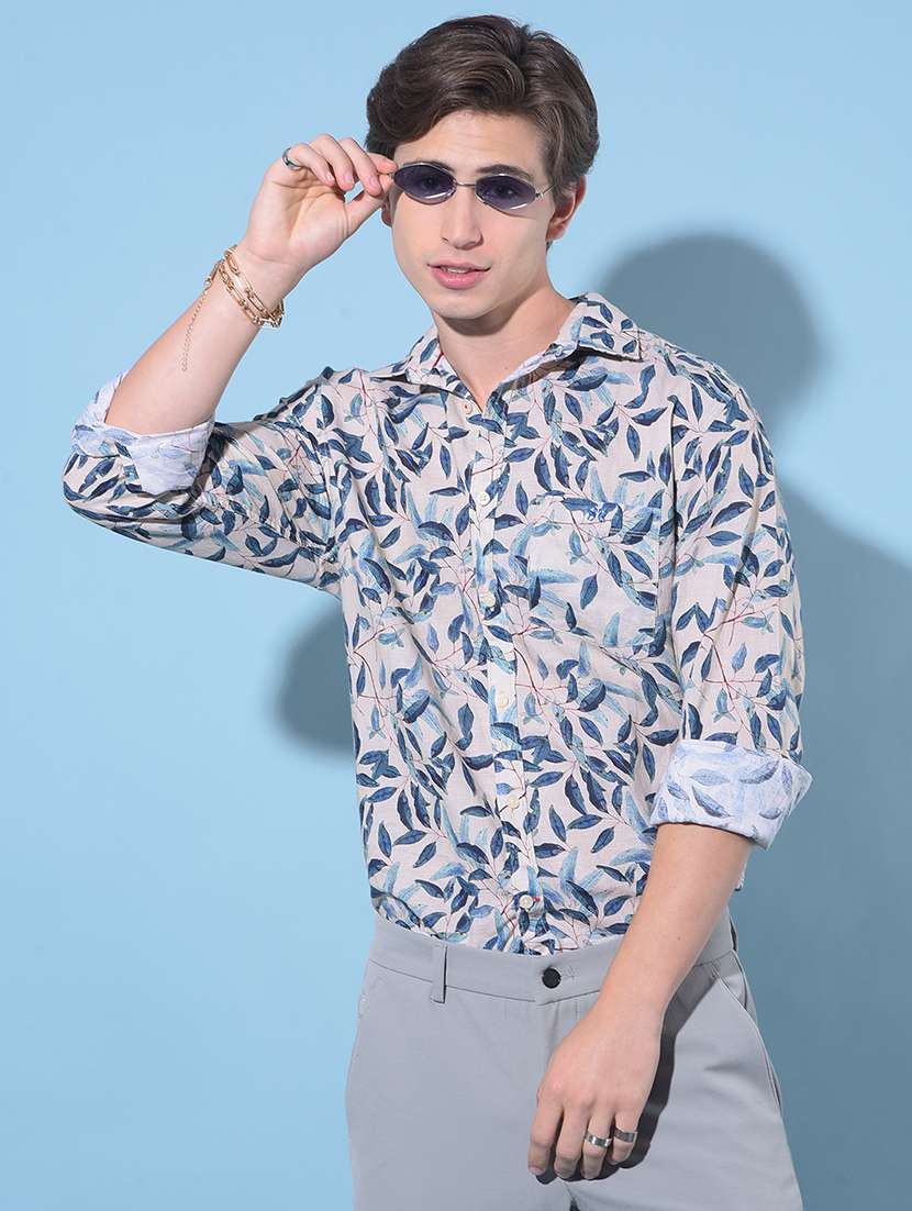 men collared long sleeve casual shirt