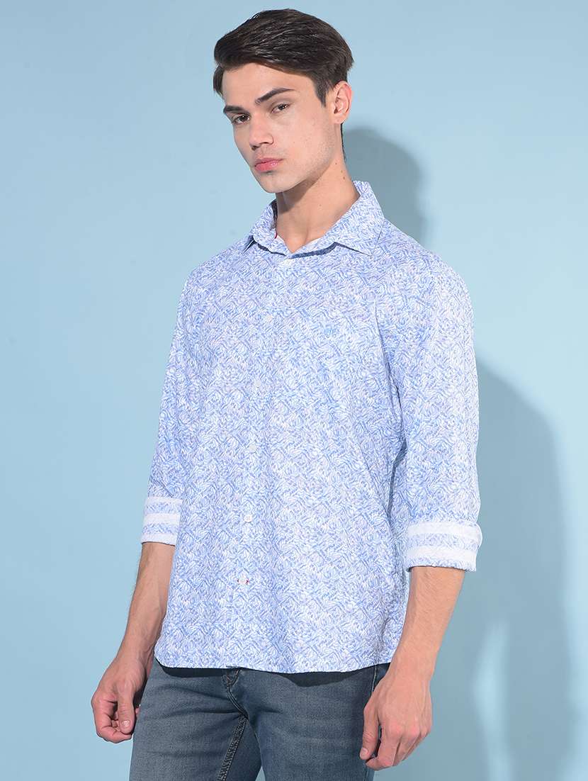 Men Collared Long Sleeve Casual Shirt - 21142689 -  Standard Image - 1