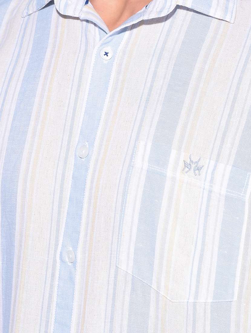 men striped cotton casual shirt - 21142700 -  Standard Image - 4