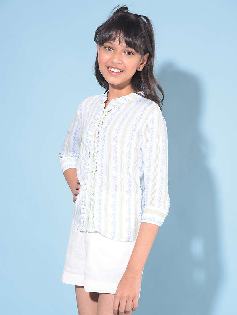 white floral printed top - 21142790 -  Standard Image - 1