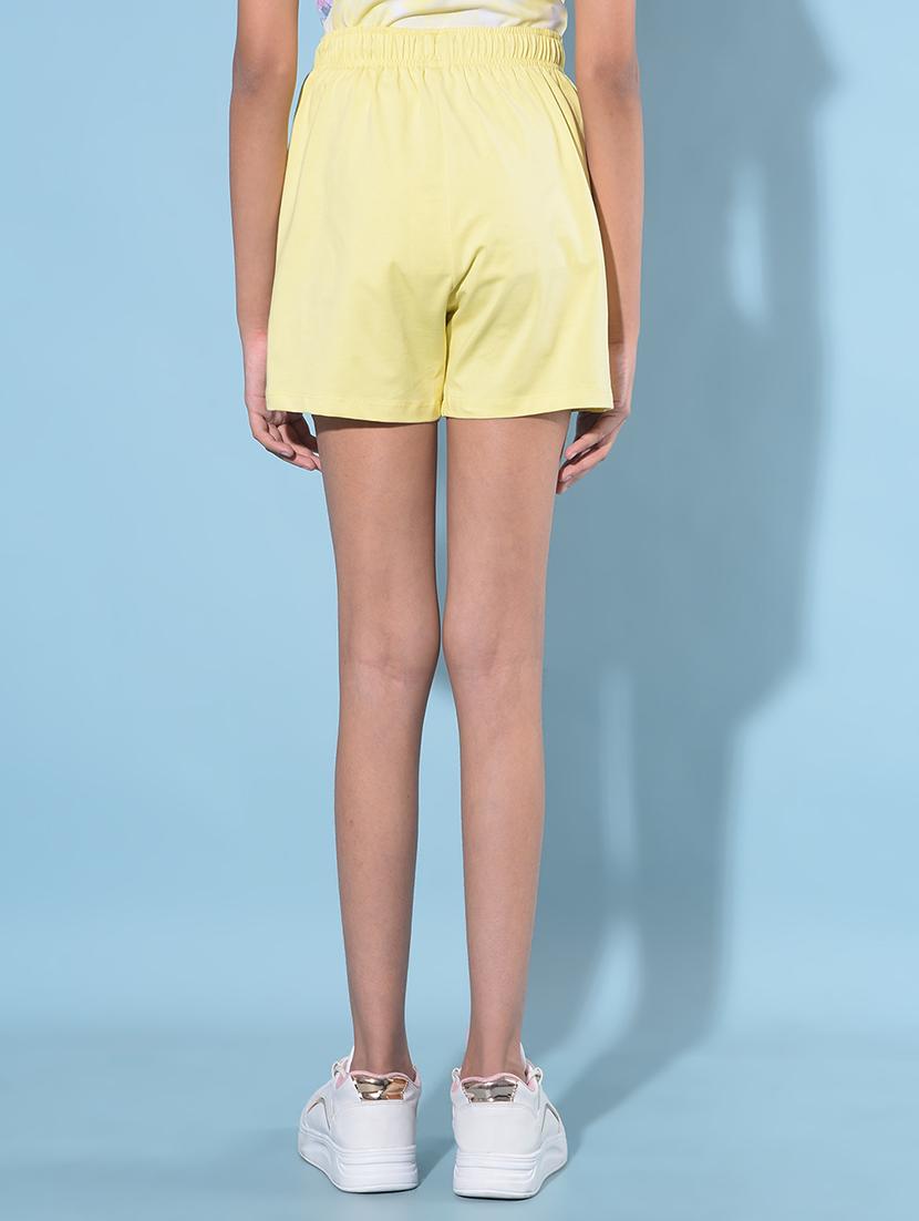 solid yellow cotton shorts - 21142799 -  Standard Image - 1
