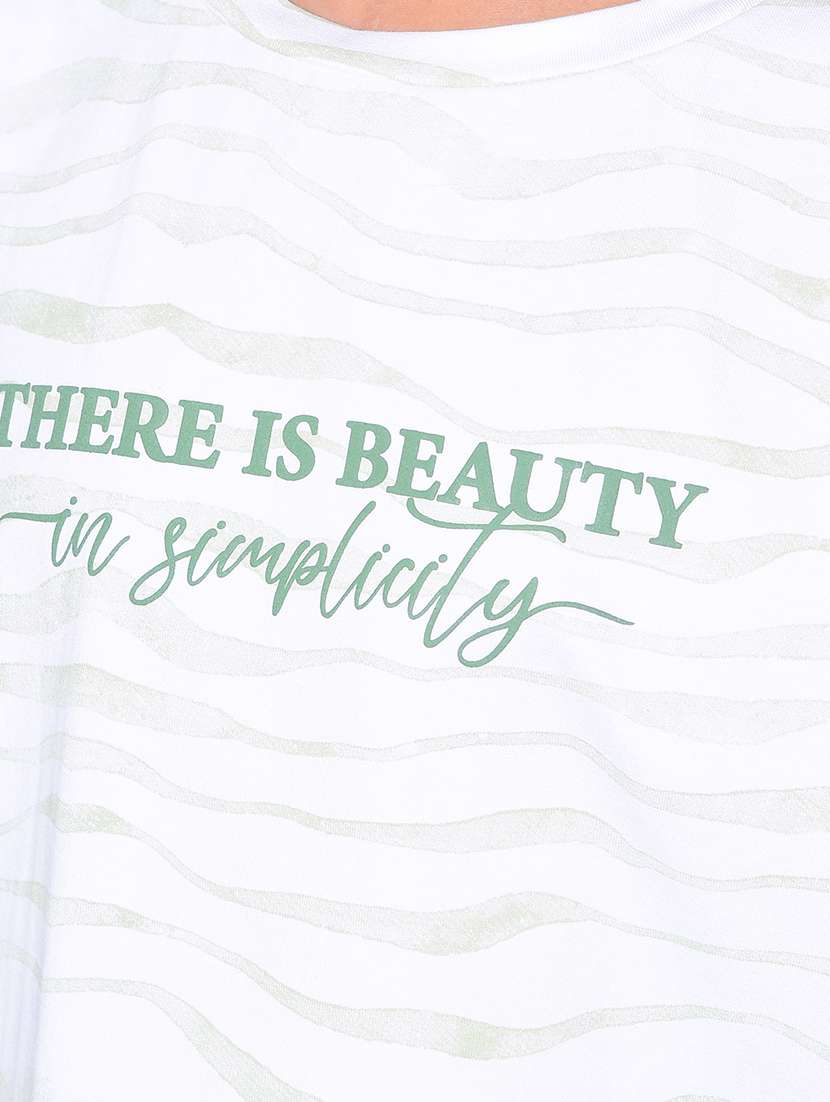 white printed casual tee - 21142816 -  Standard Image - 4