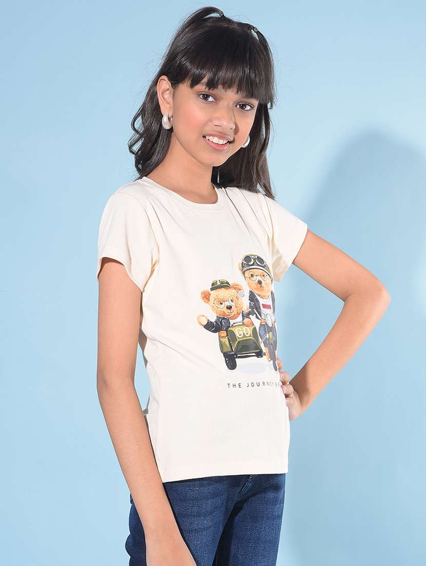 beige cotton regular tee - 21142817 -  Standard Image - 1