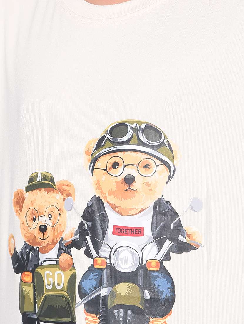 beige cotton regular tee - 21142817 -  Standard Image - 4