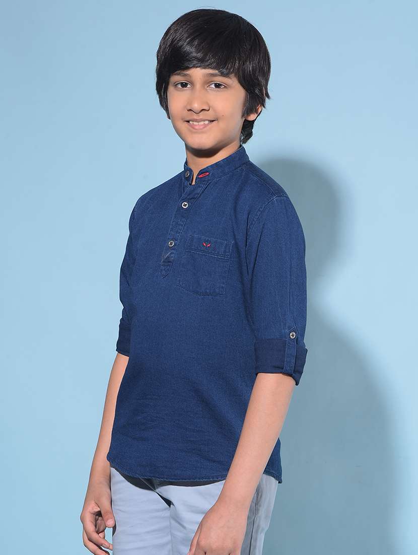 blue cotton shirt - 21142831 -  Standard Image - 1