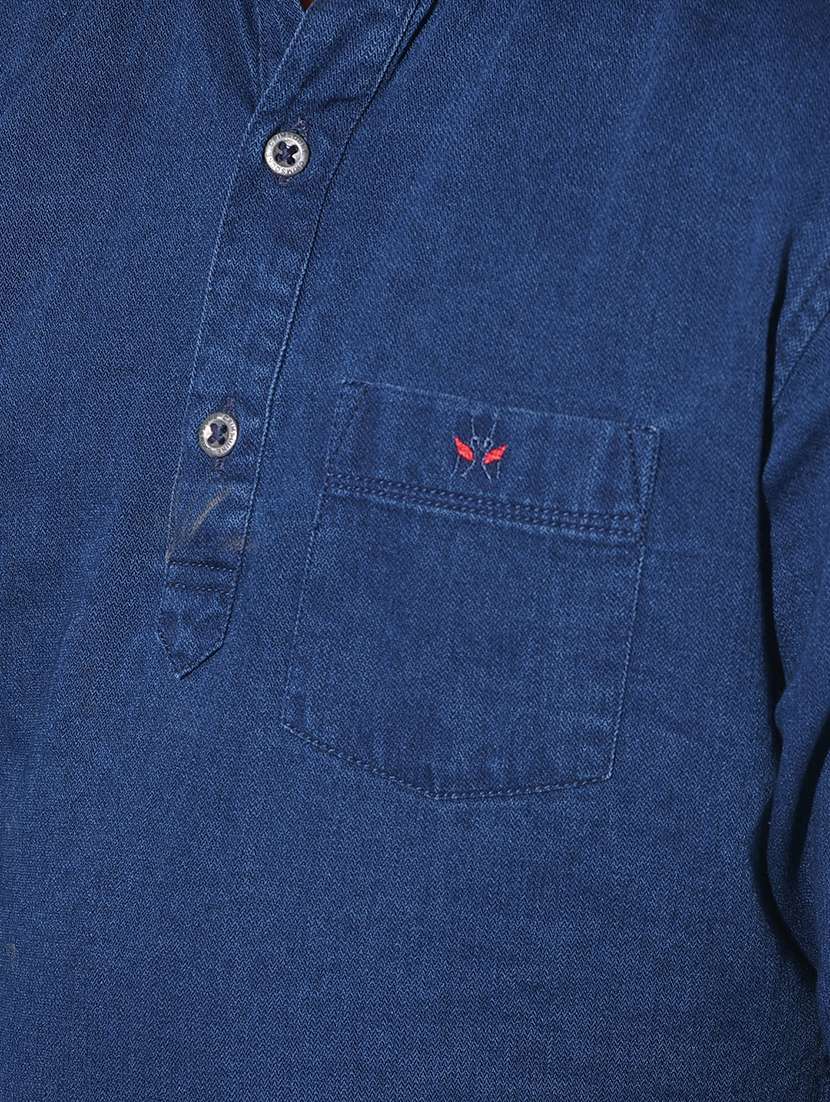 blue cotton shirt - 21142831 -  Standard Image - 4