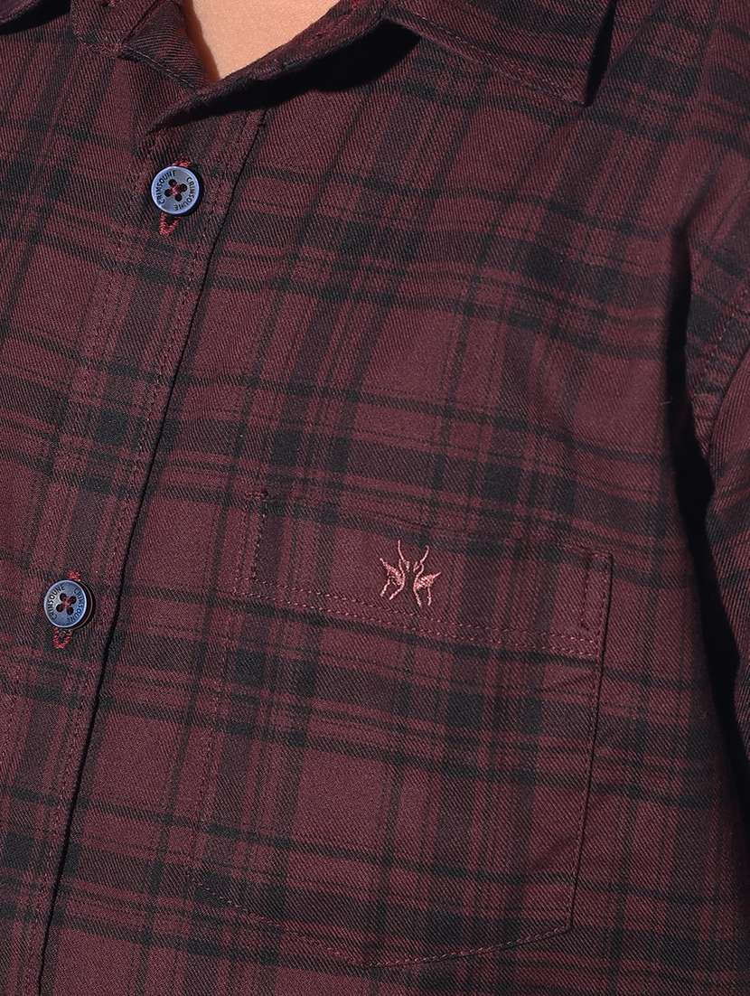 burgundy cotton shirt - 21142844 -  Standard Image - 4
