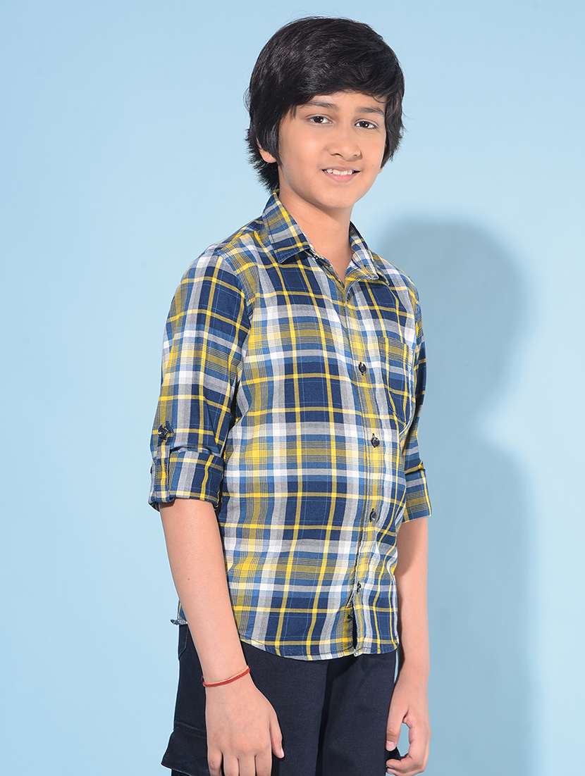 boys checkered cotton shirt - 21142846 -  Standard Image - 1