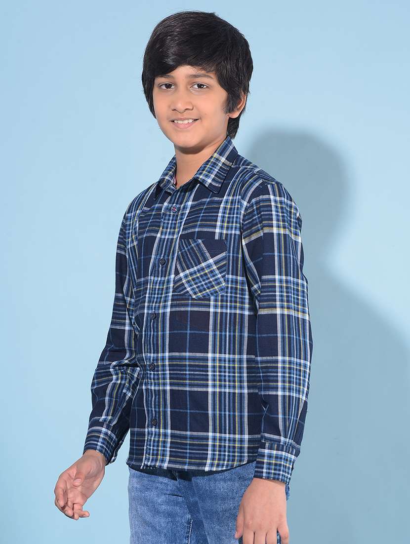 boys checkered cotton shirt - 21142847 -  Standard Image - 1